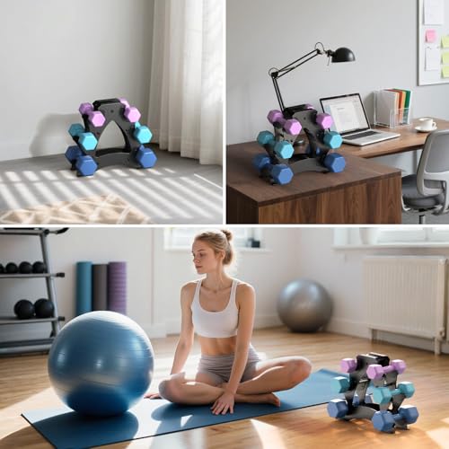 Strifuture Dumbbell Rack Stand Only - Heavy Duty Weight Rack for Home Gym Organization, Compact Dumbbell Stand for Space Saving, Small Weight Storage for 1-15 LB Dumbbells in Home/Office/Studio - Image 5
