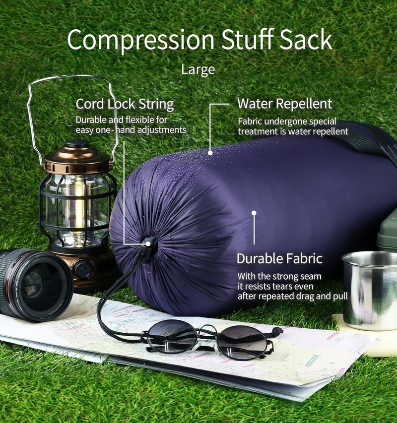 Litume Kompressionssack 6L, 8.5L, 10L, 13L, 16L, Leicht, Ultraleichter Kompakt mit Ripstop-Gewebe, 50% mehr Stauraum, für Schlafsack, mit Kordelzug für Camping, Rucksackreisen, Reisen (E638) - Image 5