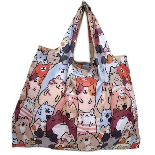Generic Cross-border New Cartoon Foldableable Shoulder Shopping Bag Large Portable Large-capacity Shopping Bag Supermarket Grocery Shopping Bag 60 
