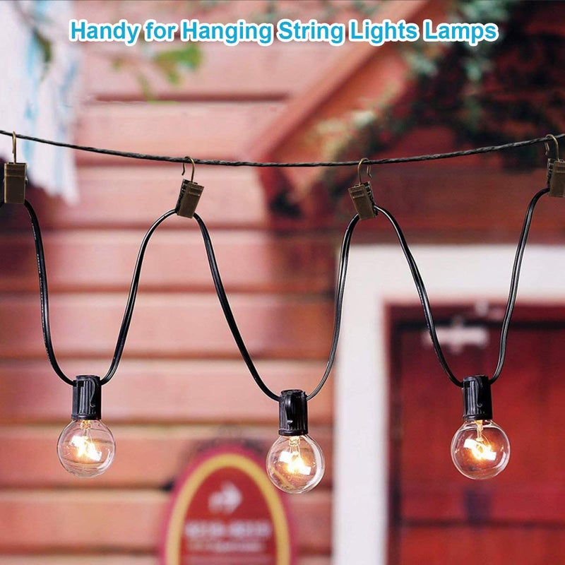 Coideal Small Bronze Curtain Clips, 100 Pack Metal Brass String Party Lights Hanging Hooks for Home Decoration, Photos, Art Craft Display and Indoor Activities Supplies - Image 2