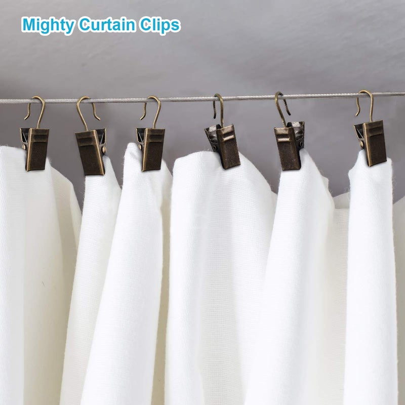 Coideal Small Bronze Curtain Clips, 100 Pack Metal Brass String Party Lights Hanging Hooks for Home Decoration, Photos, Art Craft Display and Indoor Activities Supplies - Image 3