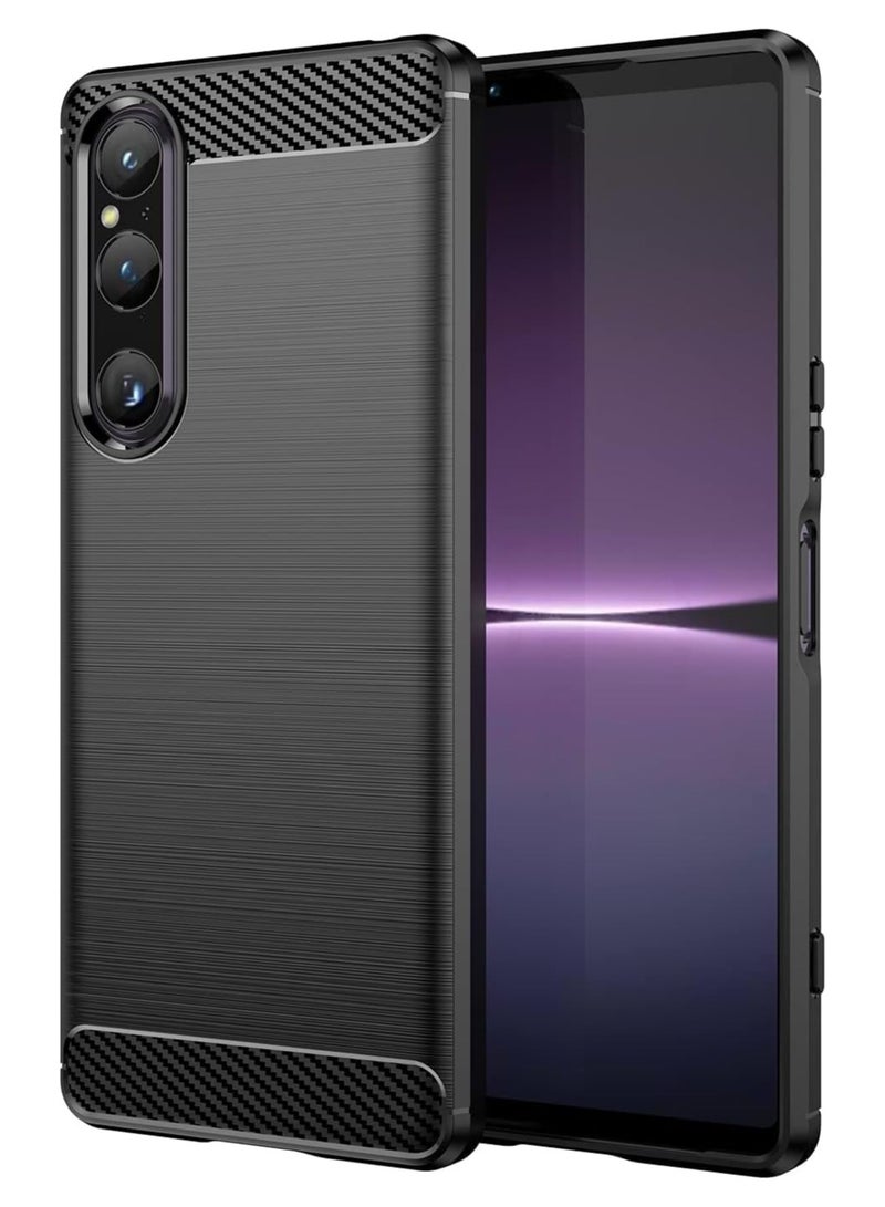 عام حالة متوافق مع سوني اريكسون 1 السادس (6 الجنرال) حالة ، رقيقة جدا ألياف الكربون الملمس غطاء الهاتف سيليكون الوفير لينة سليم صالح واقية الجلد حالة - Image 1