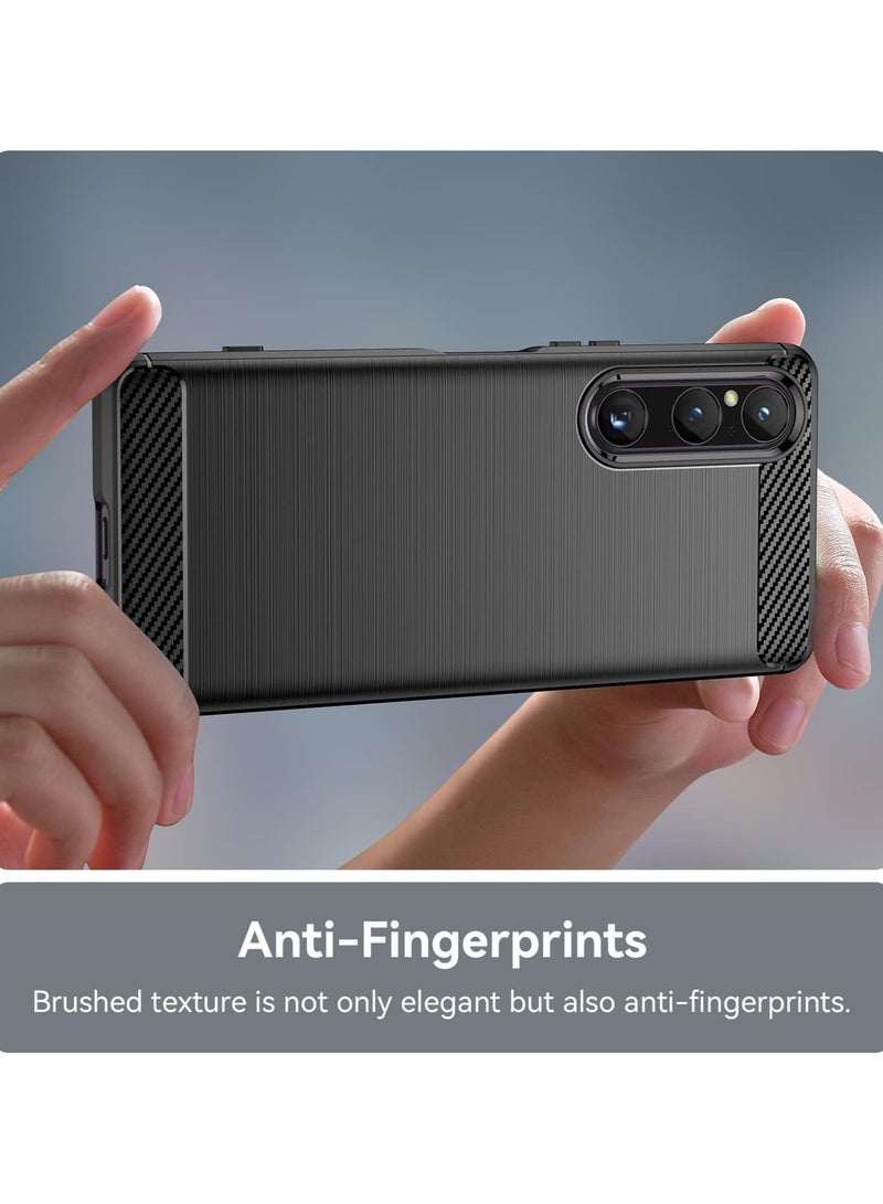 عام حالة متوافق مع سوني اريكسون 1 السادس (6 الجنرال) حالة ، رقيقة جدا ألياف الكربون الملمس غطاء الهاتف سيليكون الوفير لينة سليم صالح واقية الجلد حالة - Image 3