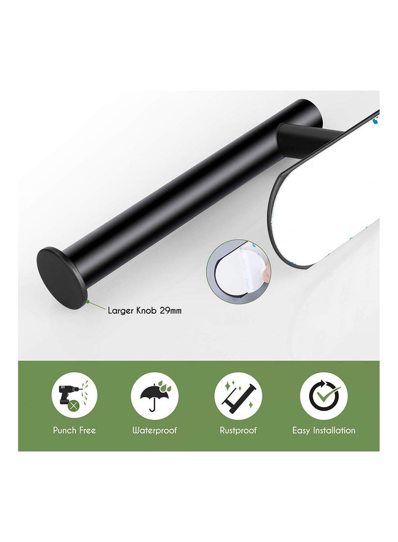 GGOOT Anti-Rust Stainless Steel Wall Mounted Toilet Paper Holder Home Bathroom Hotel Roll Paper Tissue Box Holder Hanger Household, Black - Image 3