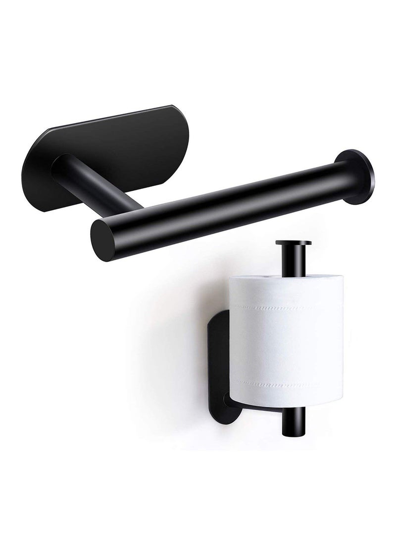GGOOT Anti-Rust Stainless Steel Wall Mounted Toilet Paper Holder Home Bathroom Hotel Roll Paper Tissue Box Holder Hanger Household, Black - Image 5