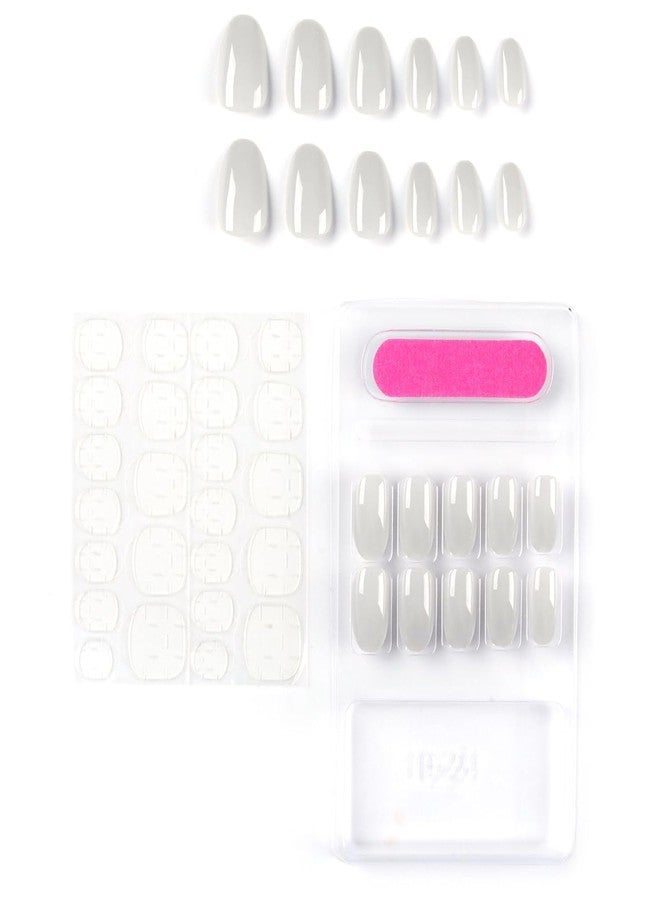 Nailwind نايل ويند 24 قطعة أظافر مضغوطة | أظافر فرنسية طبيعية قصيرة مزيفة | أظافر أكريليك تغطي كاملة | أظافر مزيفة طبيعية رقيقة ومريحة للنساء والفتيات (V-21) - Image 4