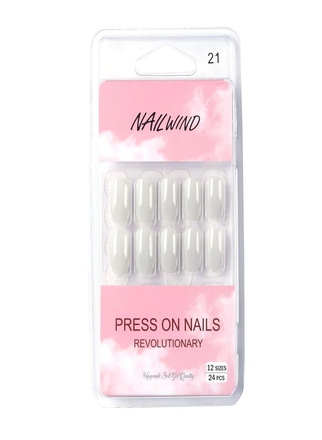 Nailwind نايل ويند 24 قطعة أظافر مضغوطة | أظافر فرنسية طبيعية قصيرة مزيفة | أظافر أكريليك تغطي كاملة | أظافر مزيفة طبيعية رقيقة ومريحة للنساء والفتيات (V-21) - Image 5