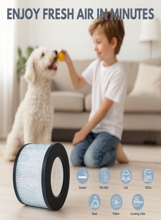 Nispira 3-in-1 True HEPA Filter Replacement Compatible with Miko Air Purifier C102 ibuki MA-01CW, MA-18, Okaysou AirMic4S, 1 Pack - Image 4