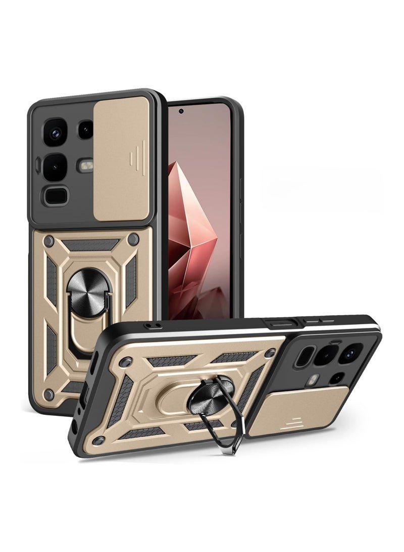 general Compatible Infinix Note 50X 5G Case with Sliding Camera Cover Heavy Duty Shock Resistant Magnetic Ring Mount Case for Infinix Note 50X
