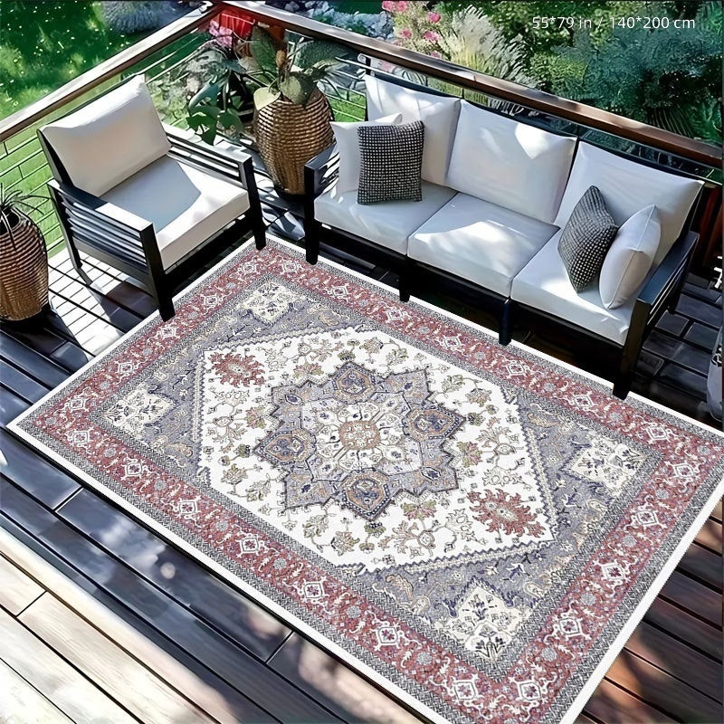 Persian Style Living Room Carpet - Durable Polyester Area Rug for Home, Hotel,  Bedside - Image 2