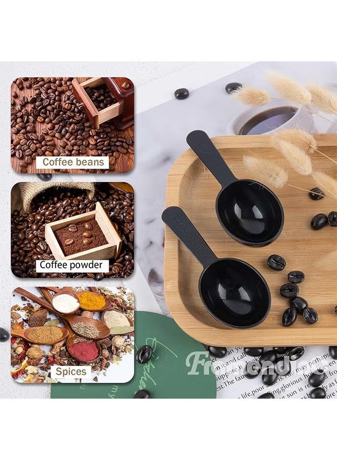 واي جيه 24 ملاعق قياس حبوب القهوة، ملاعق قياس الملاعق التي يمكن التخلص منها، ملاعق قياس ملاعق القهوة لتوابل سكر الشاي (7 جم، أسود) - Image 5