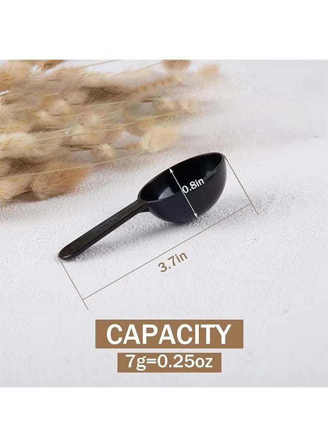 واي جيه 24 ملاعق قياس حبوب القهوة، ملاعق قياس الملاعق التي يمكن التخلص منها، ملاعق قياس ملاعق القهوة لتوابل سكر الشاي (7 جم، أسود) - Image 2