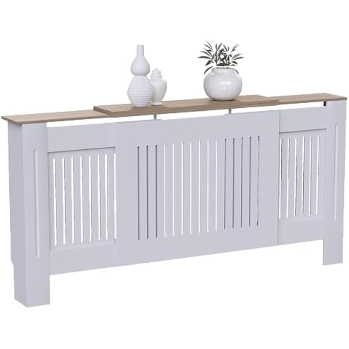 ARLINGTON ADJUSTABLE RADIATOR COVER WHITE - Image 1
