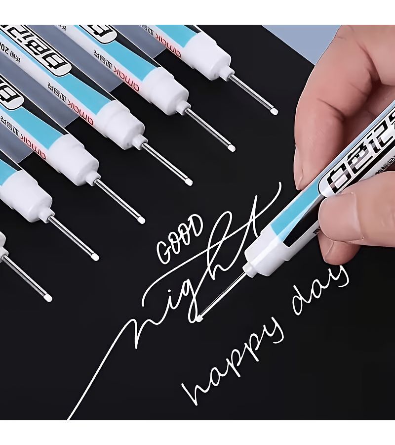 علامات السبورة البيضاء البيضاء قطعتان 2.5 ملم مقاومة للماء تجف بسرعة للزجاج والخشب والمعدن - Image 3