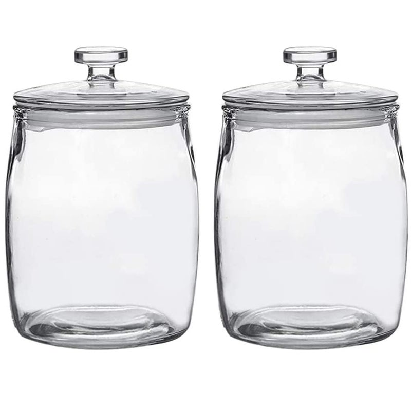 Ritayedet Half Gallon Glass Jars with Lid, Wide Mouth Cookie Jars Set of 2, Apothecary Jar for Candy, Glass Canisters for Kitchen Storage and Laundry Organization - Image 1