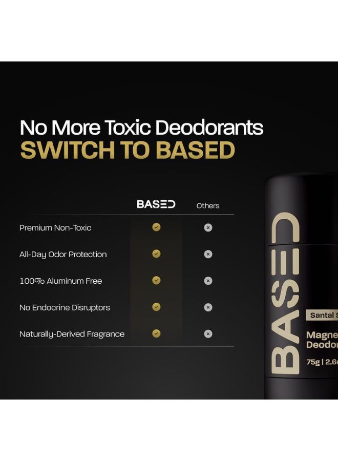 استنادا الي مزيل عرق طبيعي مضاد للتعرق، 75 غرام | جفاف يدوم طويلاً، عديم الرائحة، تركيبة لطيفة على البشرة - Image 3