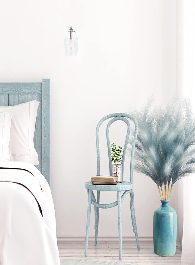 KALYLOC مجموعة كاليلوك من 6 قطع من عشب البامباس الصناعي الملون، أغصان نبات البردي الصناعية الرقيقة، ديكور بوهيمي، سيقان عشب البامباس الطويلة الرقيقة لتزيين غرفة المعيشة وحفلات الزفاف (أزرق) - Image 5