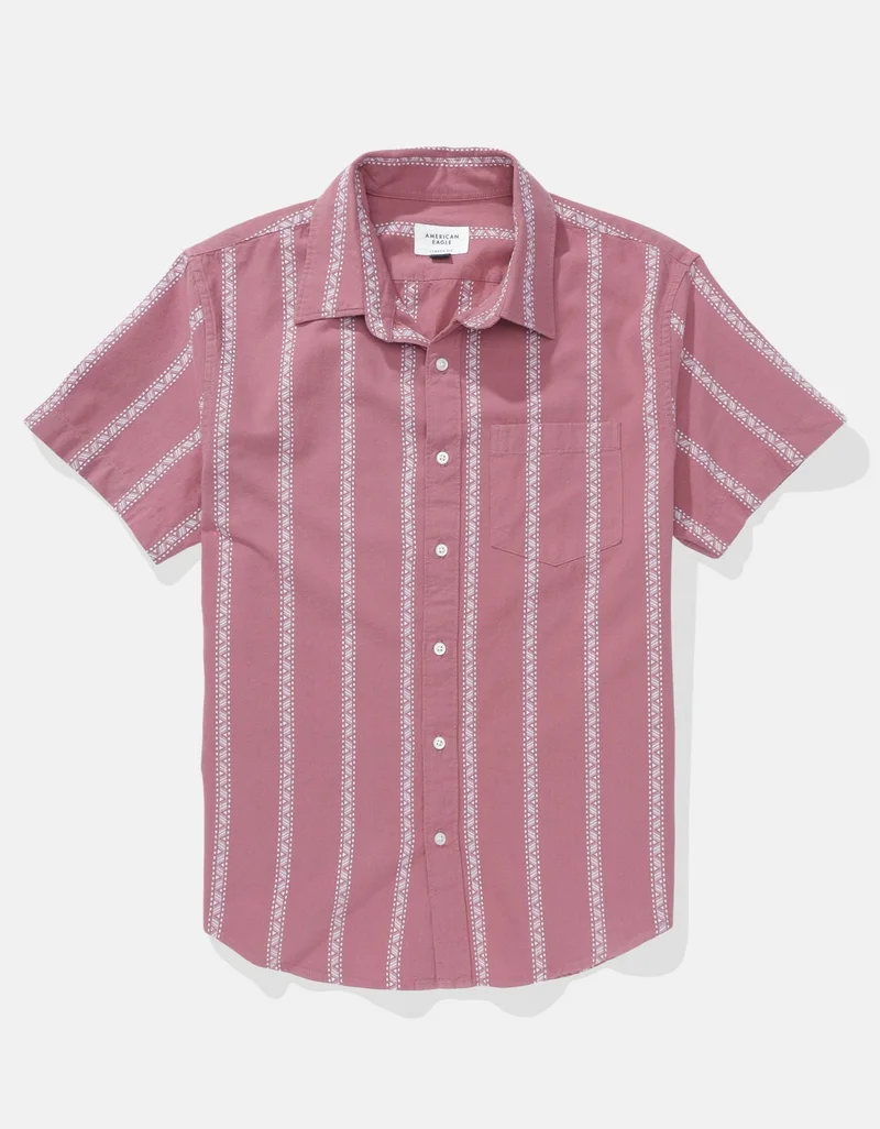 امريكان ايجل قميص مخطط بأزرار