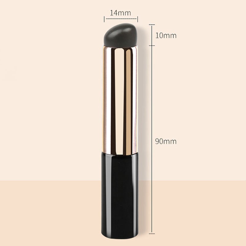 Silicone Makeup Brush: Black Compact Portable Tool - Precise Lipstick Application Blending Brush for Travel On-The-Go Touch-Ups Makeup Enthusiasts - Image 2