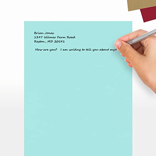 LUXPaper 8.5" x 11" Cardstock | Letter Size | Seafoam Blue | 100lb. Cover (183lb. Text) | 50 Qty - Image 5