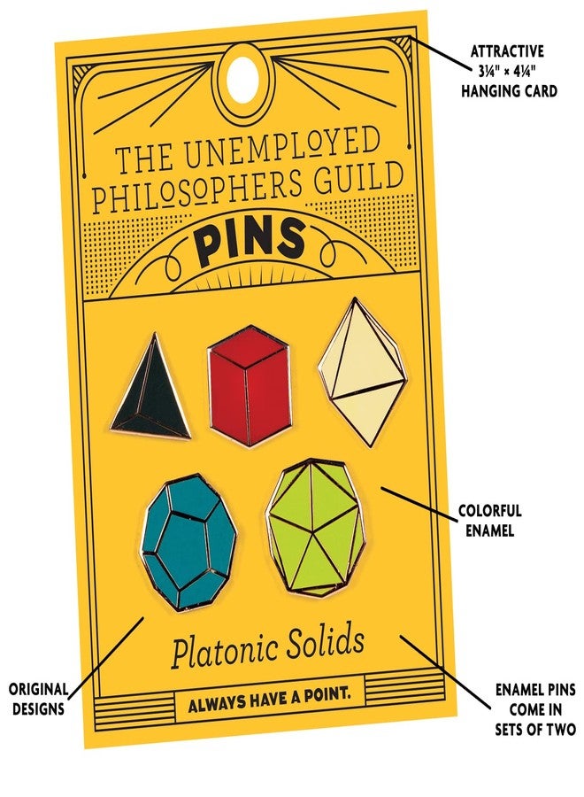 ذي أن إمبلويد فيلوسوفرز جيلد مجموعة دبابيس المينا "نقابة الفلاسفة العاطلين عن العمل" - مشابك خلفية مطاطية قوية، مجموعة من دبوسين - Image 4