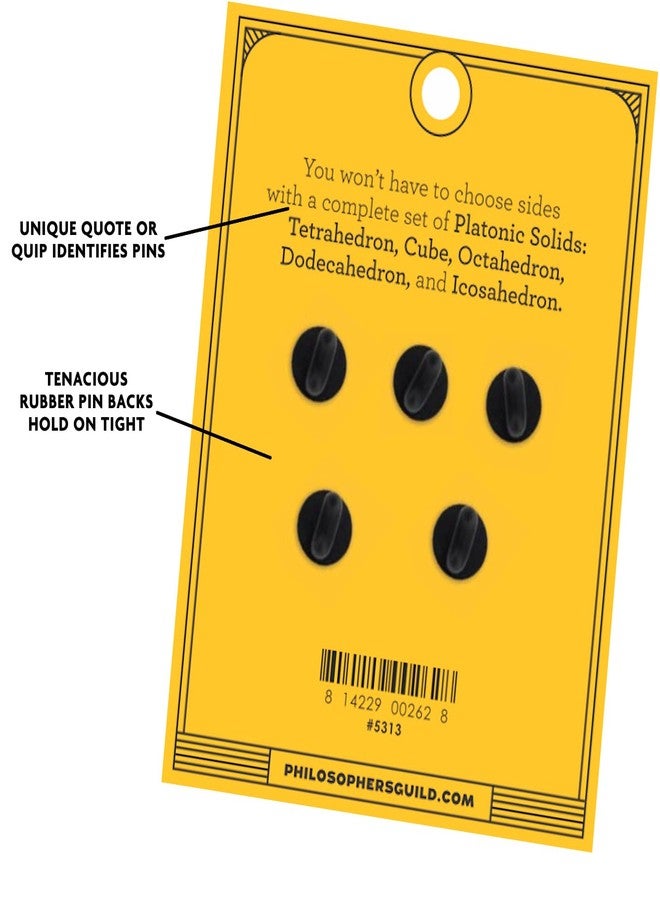 ذي أن إمبلويد فيلوسوفرز جيلد مجموعة دبابيس المينا "نقابة الفلاسفة العاطلين عن العمل" - مشابك خلفية مطاطية قوية، مجموعة من دبوسين - Image 5