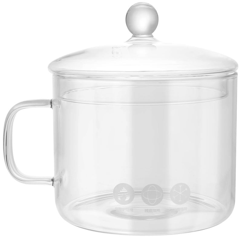 DOITOOL 15L50oz Simmer Pot for Stove Potpourri Heat Resistant Glass Pots for Cooking on Stove with Lids and Handles for Pasta Noodle Soup Milk Baby Food