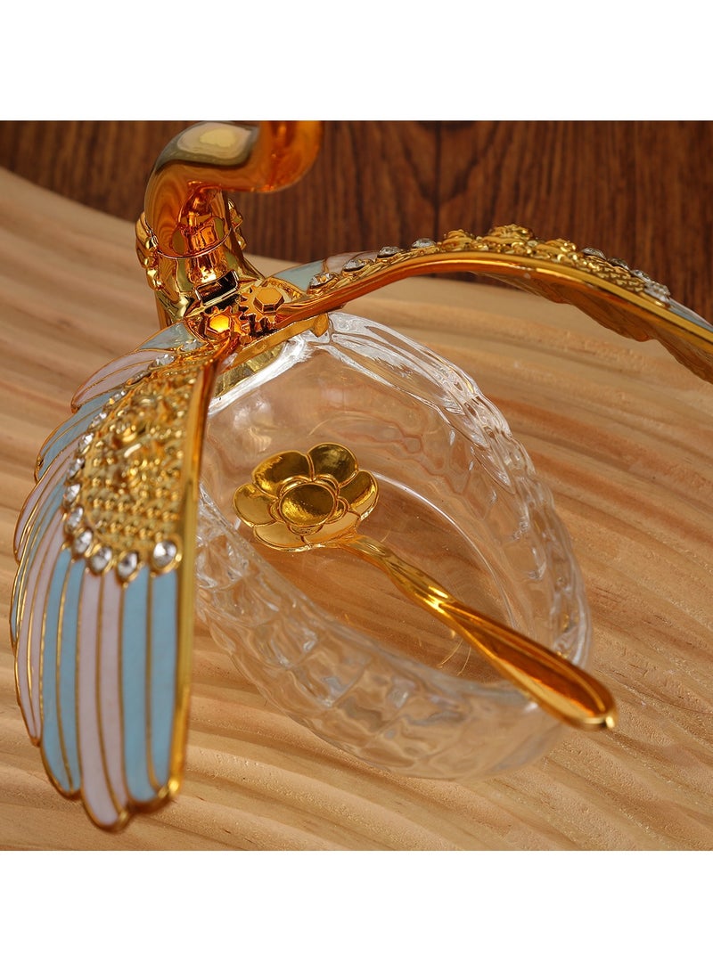 general Elegant Swan Shaped Sugar Bowl with Serving Spoon Decorative Sugar Container for Home Kitchen Coffee Bar Table Decor - Image 2
