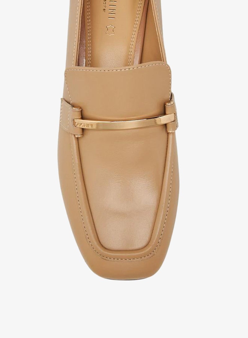 DUCHINI أحذية لوفر جلدية بكعب كتلة للنساء - Image 4