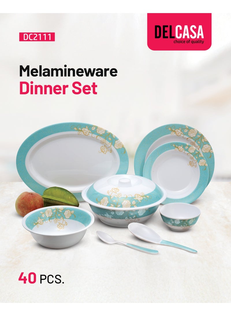 ديلكاسا طقم عشاء من الميلامين 40 قطعة - Image 1
