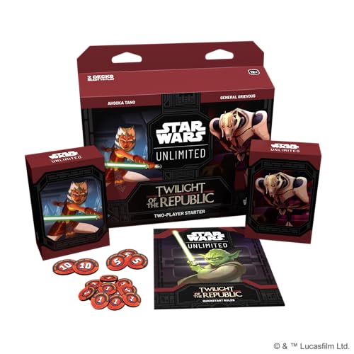 Asmodee Star Wars: Unlimited TCG Twilight of The Republic Starter Set - Master The Clone Wars! Trading Card Game for Kids and Adults, Ages 12+, 2 Players, 20 Min Playtime - Image 2