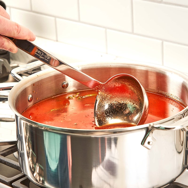 All-Clad Specialty Stainless Steel Kitchen Gadgets Soup Ladle Kitchen Tools, Kitchen Hacks Silver - Image 2