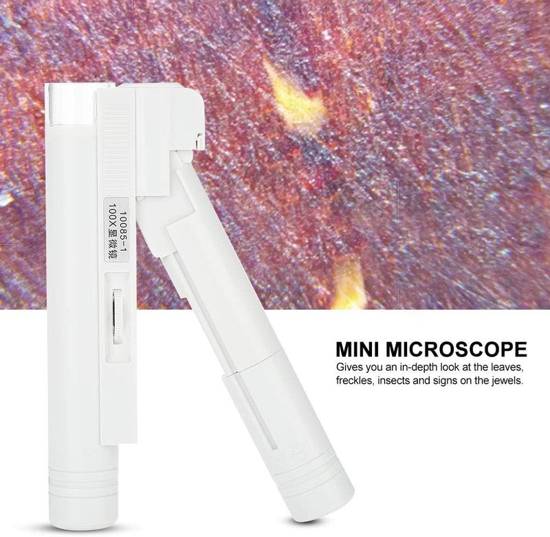 klarako Handheld 100X Magnifier with Light for Kids, Mini Pocket Microscope for Children Aged 3-12 Years Old Student Gifts - Image 2