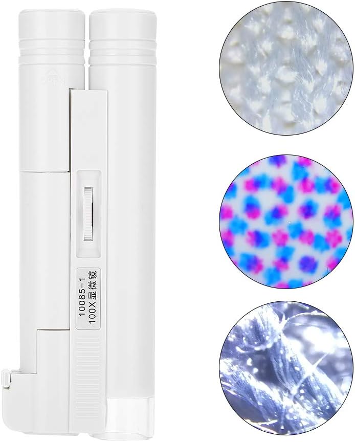 klarako Handheld 100X Magnifier with Light for Kids, Mini Pocket Microscope for Children Aged 3-12 Years Old Student Gifts - Image 3