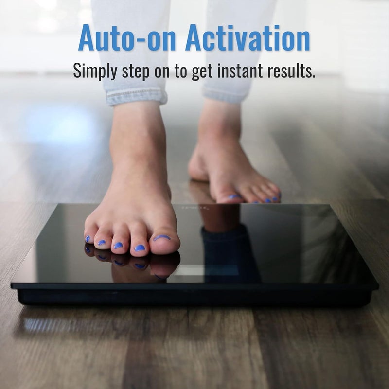 DMI DMI Digital Talking Bathroom Scale Sleek Tempered Glass Clinically Accurate Measurements Large LCD Screen 440 lb Weight Capacity  - Image 3