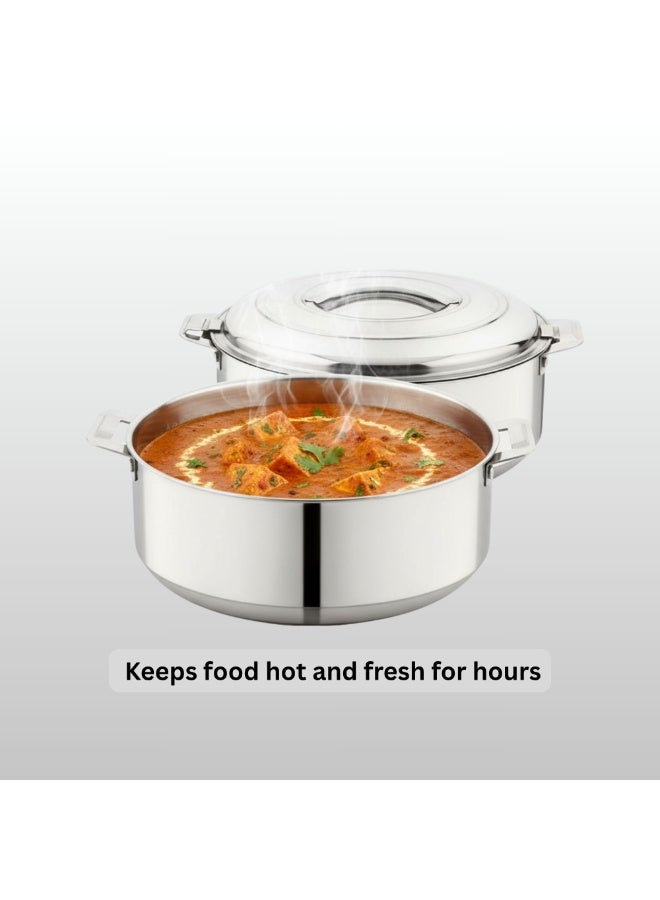 TSUMAB Stainless Steel Double Wall Casserole Hotpot – 2.5 L | Keeps Food Hot & Fresh | Insulated Lid with Lock Handles | Durable & Elegant Design - Image 4
