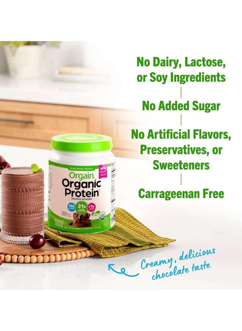 Orgain Organic Protein Powder, Creamy Chocolate Fudge, 1.02 lb (462 g) - Image 3