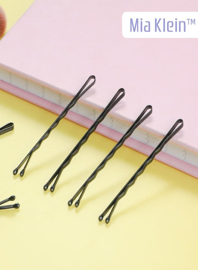 Mia Klein Bobby Pins, Hair Pins 2 Inch 60PCS Crimped Hair Clips for Kids, Girls, and Women, Secure and Easy for All Hair Types, With Ball Tips Design. Hair Accessories for Styling (Black) - Image 5