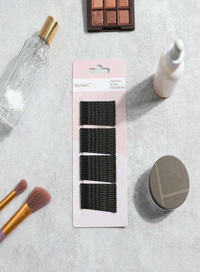 Mia Klein Bobby Pins, Hair Pins 2 Inch 60PCS Crimped Hair Clips for Kids, Girls, and Women, Secure and Easy for All Hair Types, With Ball Tips Design. Hair Accessories for Styling (Black) - Image 2