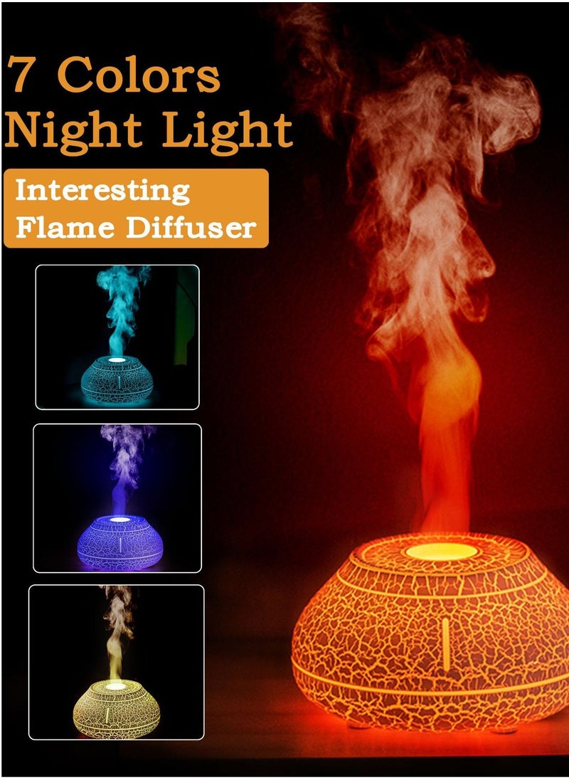 Necomi - Flame Humidifier,Automatic Off Aromatherapy Diffuser,7 Color Mode Variations Flame Lamp Humidifier For Home, Office Or Gym - Image 1