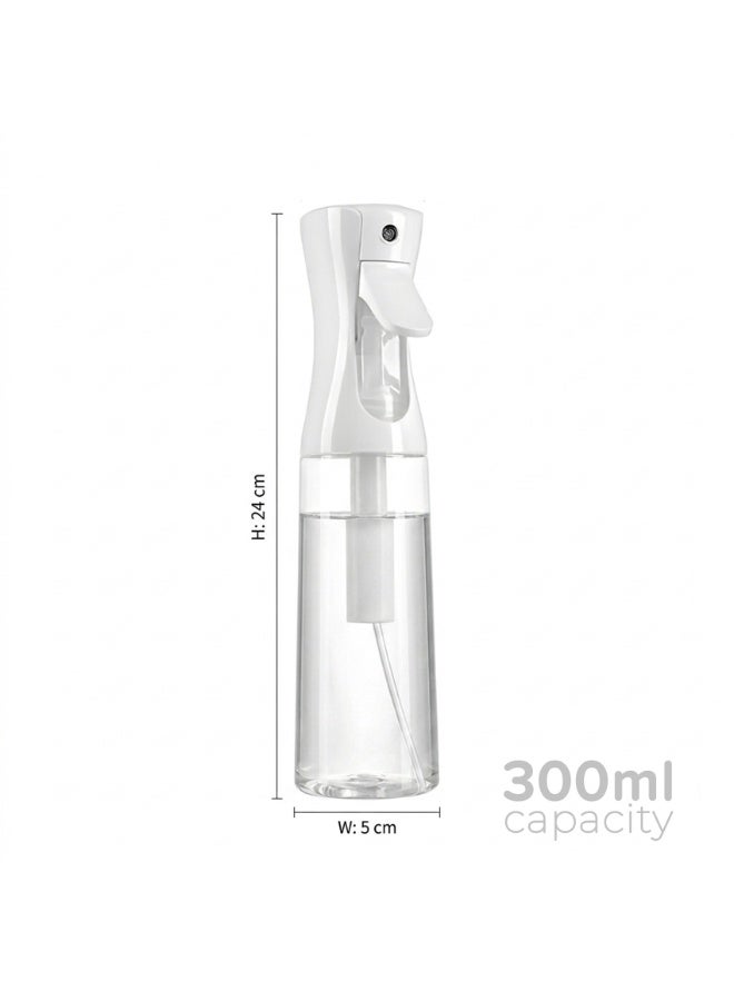 Cuisine Art 300ml Continuous Mist Spray Bottle, Ultra-Fine Sprayer with Automatic Booster Airless Design, Leak-Proof For Hair Styling, Skin Care, Make-Up, Plants, Cleaning & Fitness White - Image 2