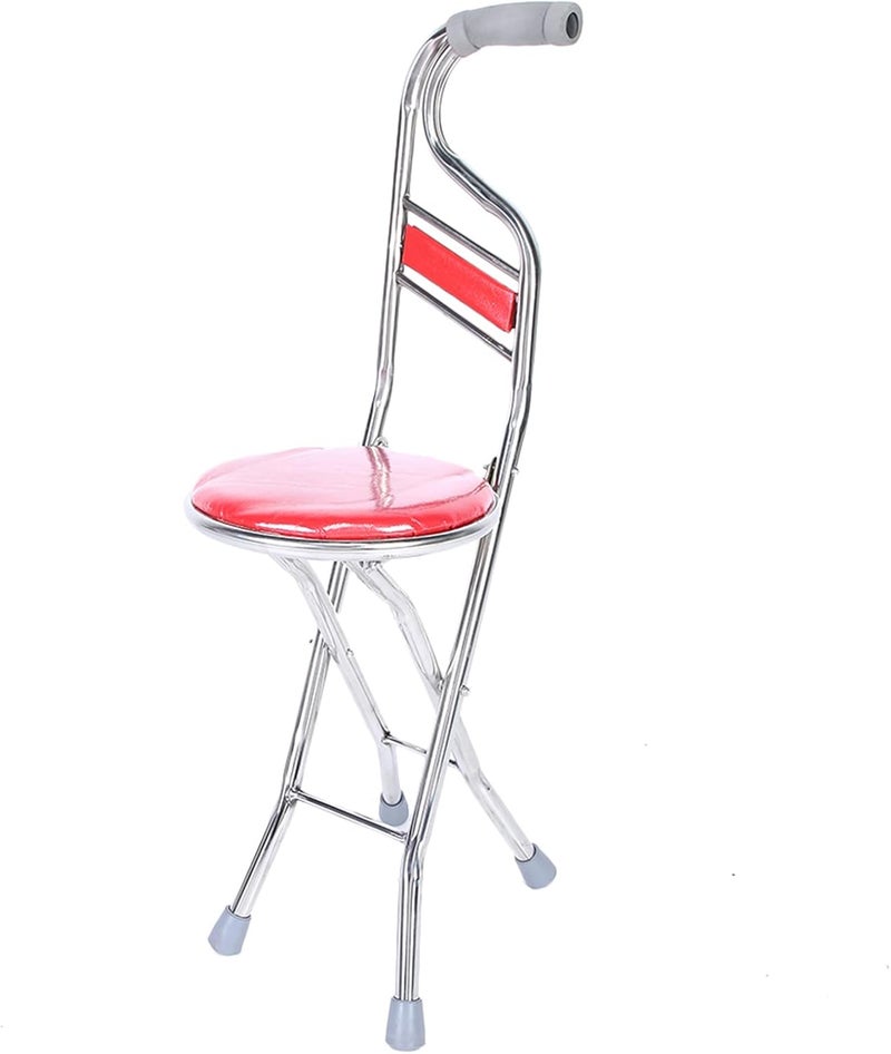 كلاراكو عصا المشي قابلة للطي على شكل كرسي، مقعد قابل للطي قابل للتعديل، عصا مع مقعد، كرسي قابل للطي للنساء والرجال، مقاعد قابلة للطي للبالغين وكبار السن - Image 2