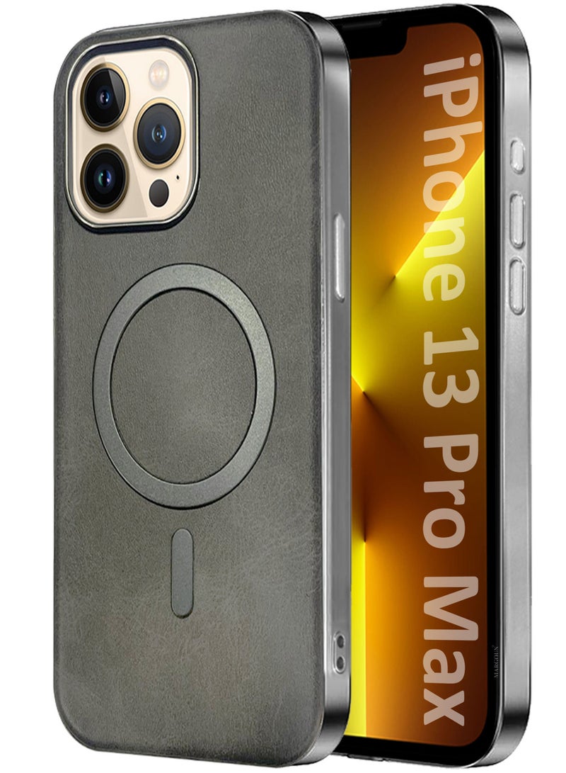 CATANES iPhone 13 Pro Max Leather Case, Compatible with Magsafe, Vintage Aesthetic, Comfort Grip, Camera Bump Frame  - Image 1