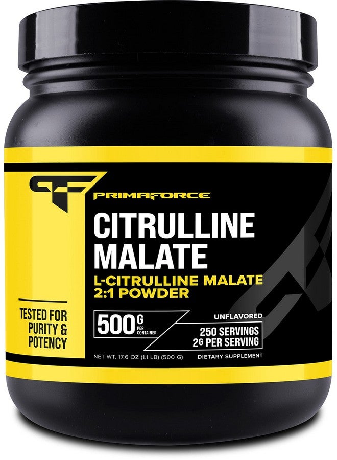 Primaforce مسحوق لسيترولين ماليت غير المنكه مكمل قبل التمرين 500 جرام دعم الطاقة يساعد على التعافي يعزز القوة والأداء نباتي غير معدل وراثيًا - Image 1