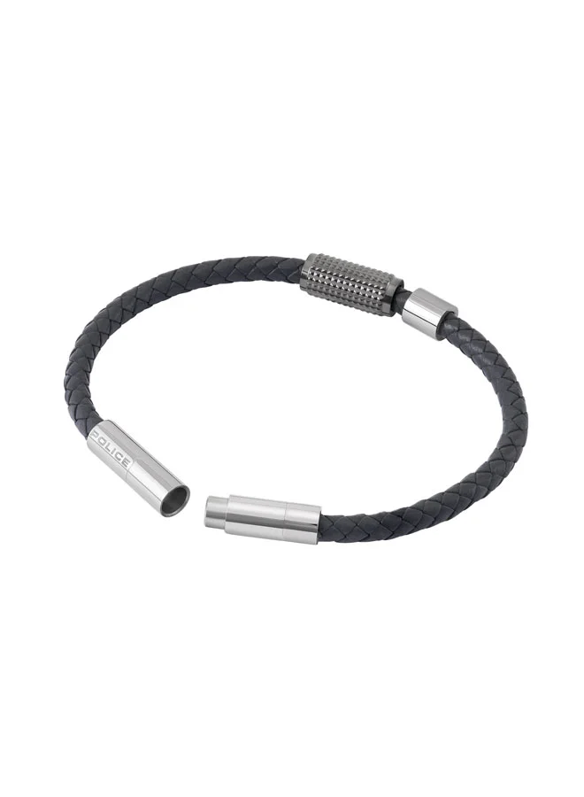 POLICE  Urban Grey Texture Leather Bracelet for Men for Men | Best Price UAE