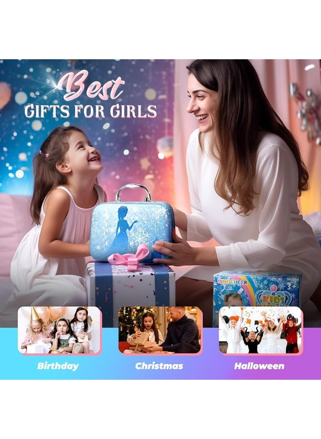 INNOCHEER - INNOCHEER Kids Makeup Kit for Girl Toys, Frozen Makeup Set for Girls, Real Washable Makeup Kit for Girls, Birthday Christmas Princess Gifts for Girls Kids Toddlers Age 3 4 5 6 7 8 9 10 11 12 Year Old - Image 1