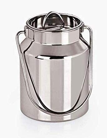 Krishn ROOP Stainless Steel Milk Ghee Storage CanCanister 3 Liter Silver - Image 1