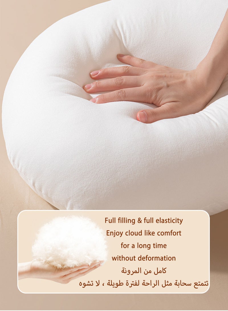 مس تيارا الحمل الجسم وسادة نوم وسادة الأمومة مع غطاء وسادة قابل للفصل والتعديل دعم للظهر الساقين البطن - Image 3