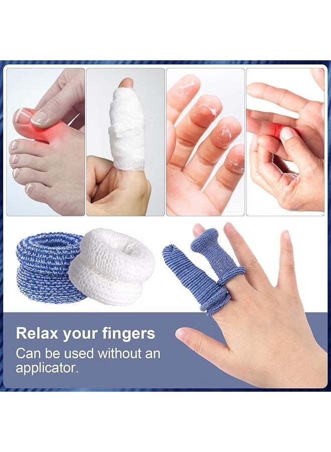 12 Pcs Finger Bandage for Finger Tips, Breathable Finger Cots Finger Protectors for Finger Sprains Swelling, First Aid Tubular Bandages for Comfort and Wear Resistance - Image 4