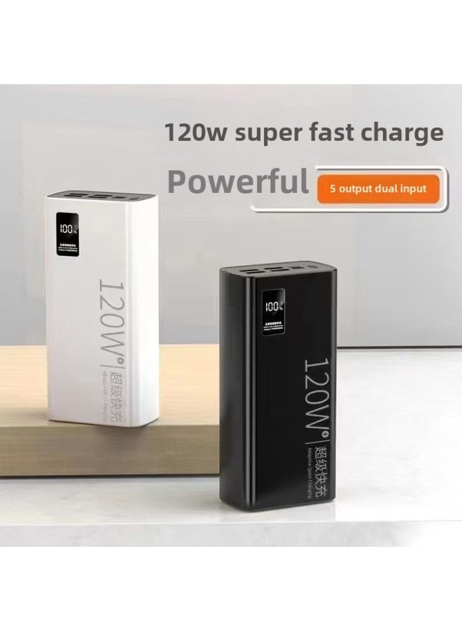Super Fast Charging Treasure Ma Large Capacity Two-way Fast Charging Digital Display Mobile Power Supply-Colour:White-Power Supply Capacity:30000 Mah - Image 2